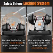 GIKPAL 160LB(80lbs*2) Adjustable Dumbbells Set,16 in 1 Quick-Select 5-80lbs Weight Adjustable Dumbbells for Full Body Home Workout