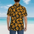 thumbnail image 4 of Logiee fall leaf Print Mens Hawaiian Shirts,Loose-Fit Short Sleeve Button Down Tropical Aloha Beach Shirt,Summer Vacation Wedding Tops,Small, 4 of 7