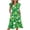 Leaves Green, variant on Yuyamidu St Patricks Day Dresses for Women Dress with Pockets Womens Casual Dresses Smocked Empire Waist V-Neck Ruffle Sleeve Tiered Dress Leaf, Size S