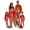 Red Mom, variant on Wangscanis Family Matching Christmas Pajamas, Cartoon Tops with Stripe Pants Suit