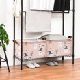 thumbnail image 3 of Yayeee Foldable Storage Basket for Shelves with Handles Set of 2 Waterproof Cloth Bins, Cute Cartoon Halloween, 3 of 7