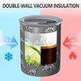 thumbnail image 2 of 12oz Coffee Tumblers Gray Dinosaur Skeletons Fossils Pattern Stainless Steel Vacuum Insulated Travel Tumbler Coffee Cups Mug with Lid and Straw with Cleaning Brush for Cold & Hot Drinks, 2 of 5