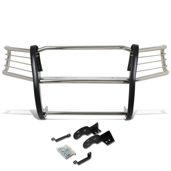 DNA Motoring For 98-04 Toyota Tacoma Chrome Stainless Steel Full Front End Bumper Grille Brush Guard