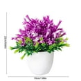thumbnail image 3 of Specollect Clearance 2Pcs Simulation Potted Fake Flowers Arrangements in Vase with Faux Water for Home Bathroom Office Table Centerpiece Shelf Decorations, 3 of 5
