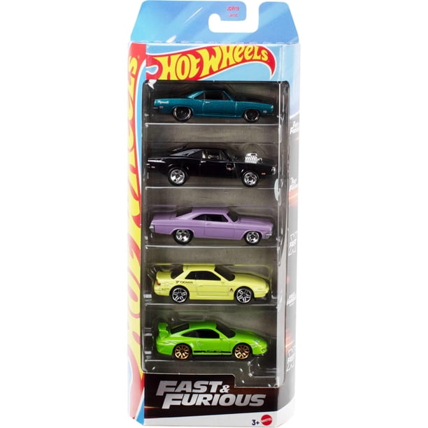 Juego de 5 unidades de Toy Cars Hot Wheels Fast & Furious a escala 1:64
