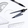 thumbnail image 3 of Zirkel&geometrie Kit Set Kit de geometría matemática Suministros para estudiantes Mit Bruchsicheren Aufbewahrungsbox,inkl,winkelmesser,kompass,bleistift Fhren Minen,bleisti, 3 of 4