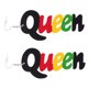 thumbnail image 3 of 1 par de pendientes de madera con dije de letra de la reina, pendientes con letra de la reina y alfabeto., 3 of 8