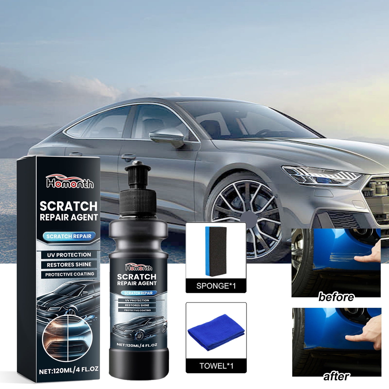 Scratch Repair Agen Car Paint Scratch Repai Car Repair Fluid Used For Cars And Motorcycles 120ml