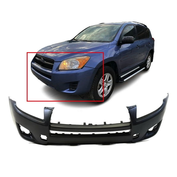 DCP Primed Front Bumper Cover Fascia For 2009-2012 Toyota RAV4 SUV Base TO1000349