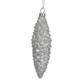 thumbnail image 2 of Northlight Frosted Pine Cone Glass Christmas Ornament - 6" - Silver, 2 of 4