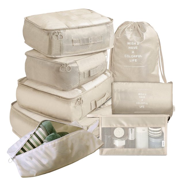 TRKIYQC Maleta Bolsa de Almacenamiento 8 Piezas, Plegable Ropa para el hogar Lavar por Separado Paquete de Color sólido Organizador de Edredón de Viaje TRKIYQC casual