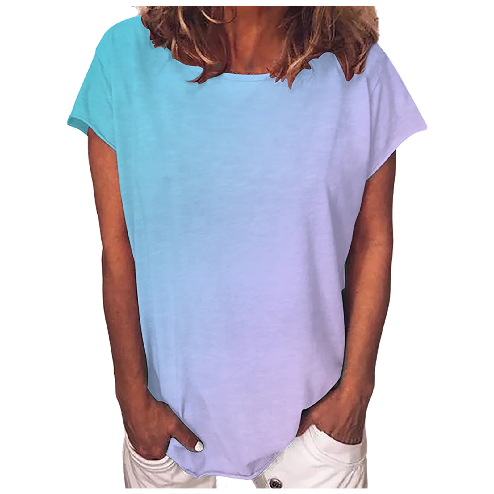 USSUMA Womens Summer Tops Cute Tie Dye 