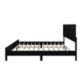 thumbnail image 6 of Home Design Norton Solid Wood King Platform Bed With Slats Support, No Box Spring Required, Black, Easy Assembly, 6 of 10
