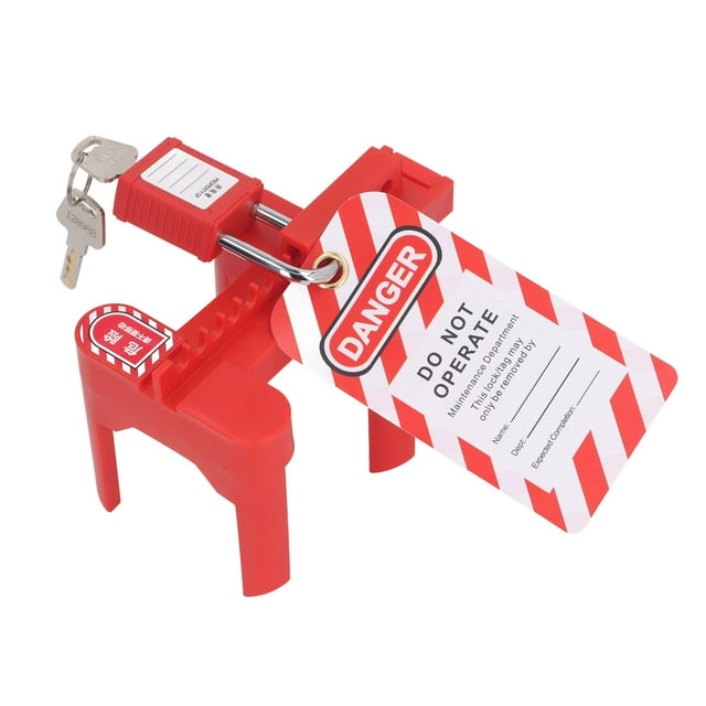 Kit de Verrouillage de Valve à Bille PP Réglable 3 Pcs pour Sécurité Industrielle (DN50-DN100) avec Clés et Étiquettes