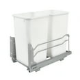 thumbnail image 1 of Rev-A-Shelf Double 27 Quart Pullout Soft Close Waste Container, White, 1 of 11
