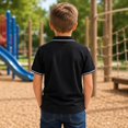 thumbnail image 7 of Boys Uniform Polo Shirts Short Sleeve Collared Back to School Clothes | Fall Winter Casual Slim Fit Athletic Tops, Tees & Shirts Button Up Golf Shirts Kids Outdoor Wear Black,5-6 Years, 7 of 7