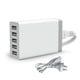 thumbnail image 1 of Cargador multipuerto Methold Cargador inteligente USB de 5 puertos Blanco, 1 of 6