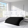 thumbnail image 4 of Kotton Culture 600 TC 100% Egyptian Cotton Duvet Cover (Black, King, 3 Piece Set), 4 of 4
