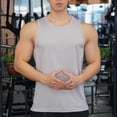 thumbnail image 7 of Fengqque Men's Workout Tank Tops Swim Shirts Quick Dry Running Athletic Sleeveless UV Protection Muscle Tees Gray XL(XL), 7 of 7