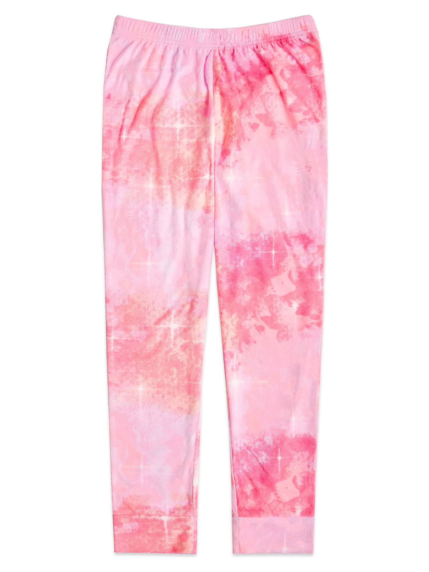 Wonder Nation Girls' Long Sleeve Top and Joggers Pajama Set, 2-Piece, Sizes 4-18 & Plus