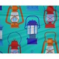 thumbnail image 5 of oneOone Polyester Lycra Turquoise Blue Fabric Retro Lantern Sewing Craft Projects Fabric Prints By Yard 56 Inch Wide, 5 of 5
