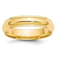 thumbnail image 4 of 14K Yellow Gold 5mm Half Round with Edge Band Ring Size 9, 4 of 7