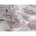 thumbnail image 3 of Ambesonne Eiffel Tower Quilted Coverlet 3 Pcs, Paris Honeymoon, Queen Size, Pale Pink White, 3 of 4
