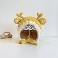 thumbnail image 3 of oqasdz Baby Hat Fall and Winter Cute Deer Horn Ear Protection Knitted Hat Boys and Girls Lace Up Plush Wool Hat Chunky Comfortable Winter Hat, 3 of 3