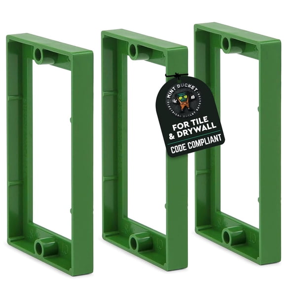 Extensores para caja eléctrica Mint Bucket de 3/8" para una sola unidad, paquete de 3