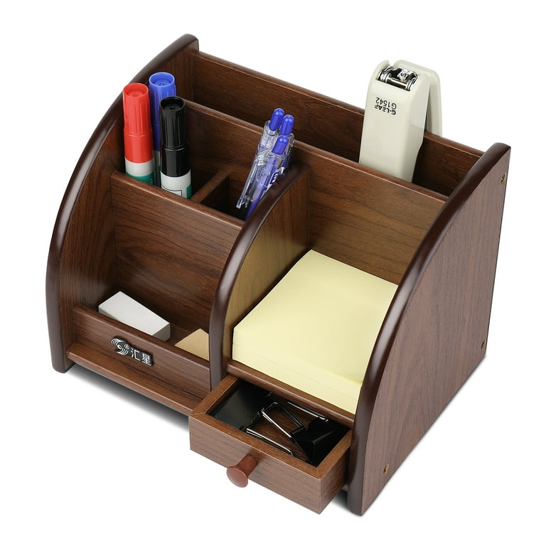 Promotional Small Wooden Pen Pencil Holder Caddy Mini Wood Box