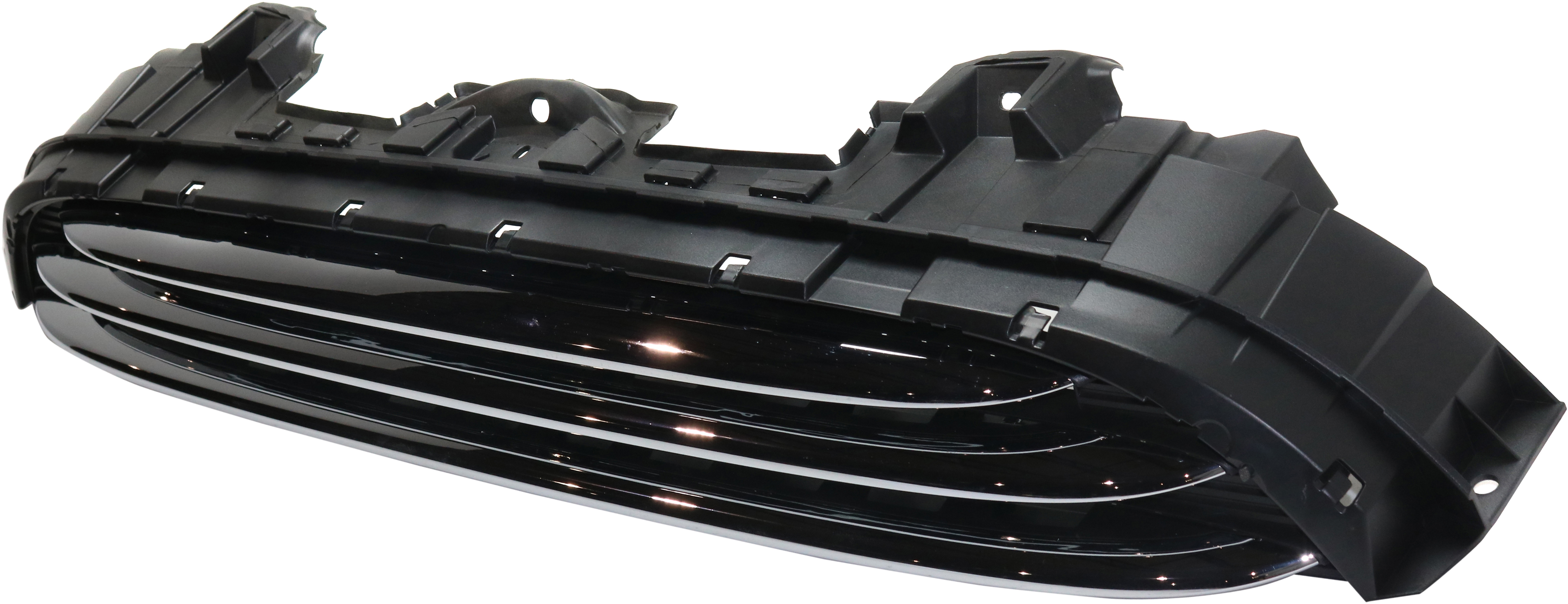 Grille Assembly Compatible With 2014-2021 Mini Cooper Hatchback Textured Black Shell and Insert