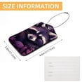 thumbnail image 5 of Raccoon Luggage Tag, Travel Tags, Handbag Tag - Square PU Leather 2 Pack with Privacy Cover and Stainless Steel Ring - Suitable for Travel, Backpack, Handbag [Amazon Approved], 5 of 7