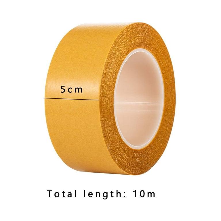 Double Sided Tape Heavy Duty, Fabric Double Sided Adhesive Tape Double Sided Tape with Fiberglass Mesh for Walls 5cmx10m Multipurpose Picture Hanging