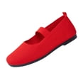 thumbnail image 3 of YHAJDS Fashion Shoes for Women Plus Size Solid Color Knit Mesh Breathable Slip On Casual Summer Flats, 3 of 9