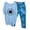Blue, variant on Sentmoon Womens Sets Linen Short Sleeve Crew Neck Basic Tops for Woman and Dress Pants Women with Print Comfy Regular Fit Oversized Pajama Shorts S-5XL