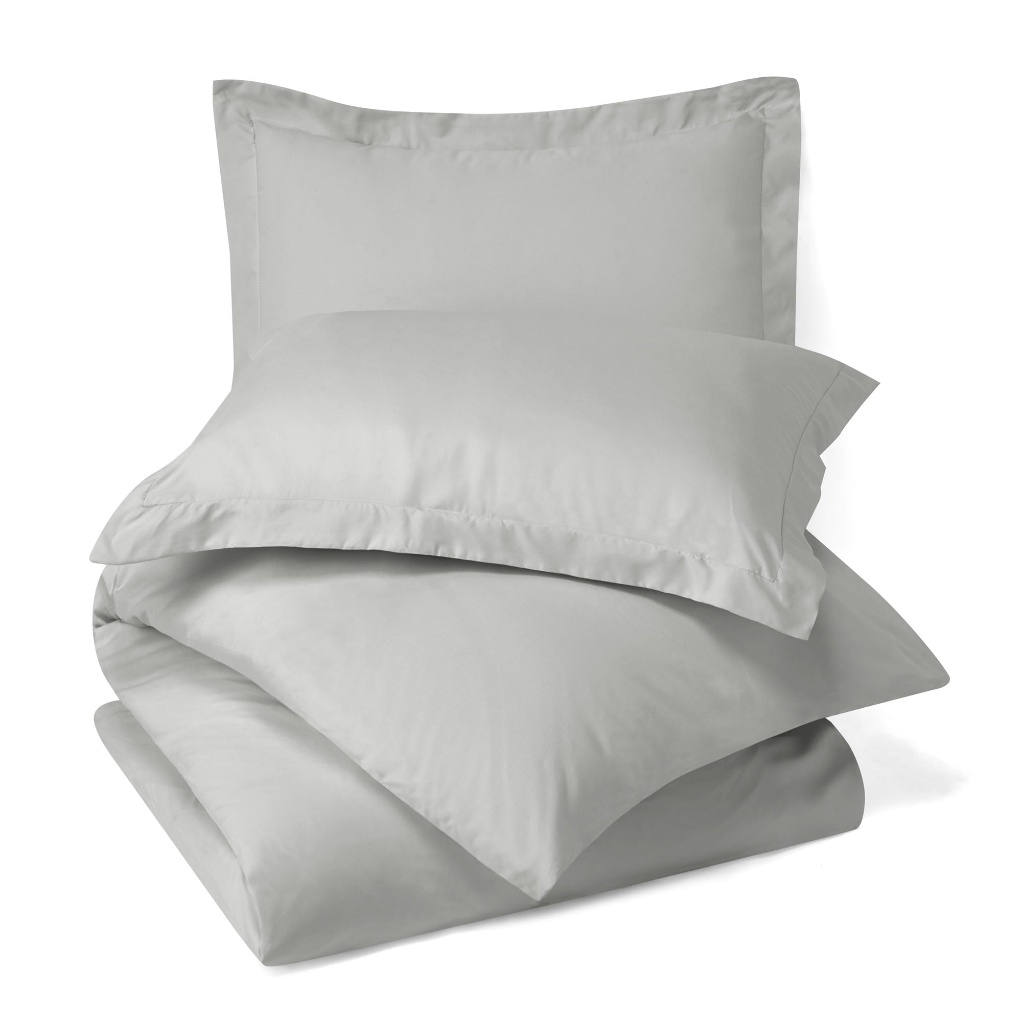 Hearth & Harbor 3-Piece Silver Gray Duvet Cover Set, Full
