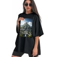 thumbnail image 3 of Plus Size Shirt for Women Black Tops for Women Short Sleeves Shirt for Women Castle3 T Shirt Crewneck Shirt for Women XL, 3 of 5