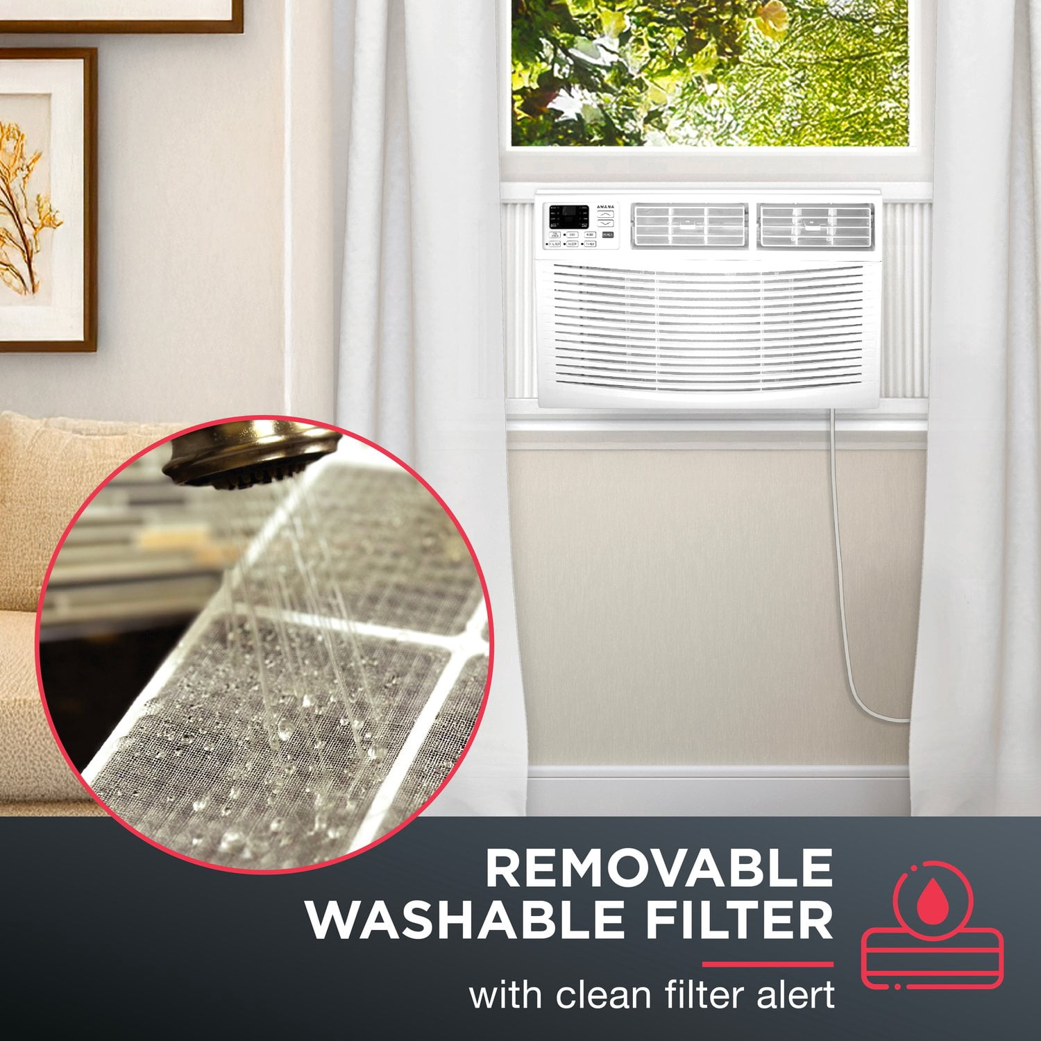 Amana New 24000 Btu 1500 Sq Ft Window Air Conditioner White