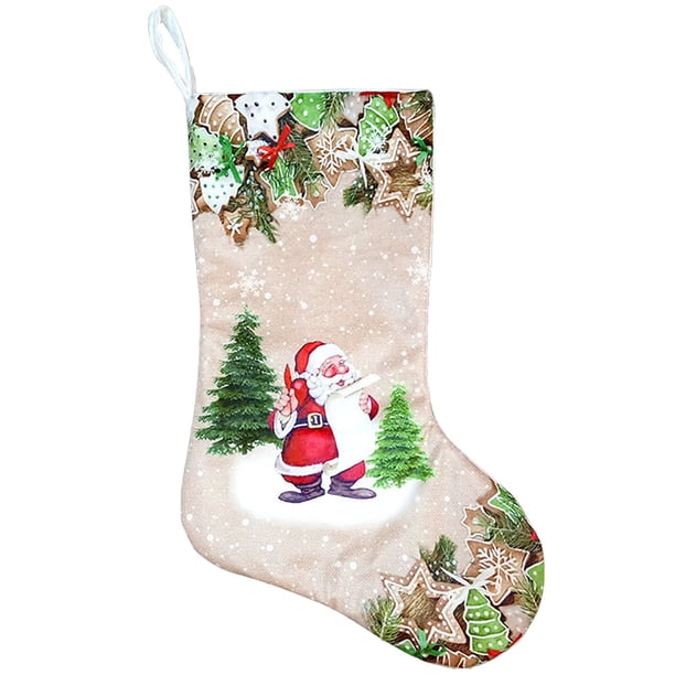 Adornos Navideños Para Colgar En Forma De Calcetines Navideños. Suministros Para Decoración Navideña. Bolsa De Regalo Con Calcetines Navideños De 12 Pulgadas.