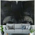 thumbnail image 4 of BCIIG Skulls Crow Dark Art Tapestry Wall Hanging Unique Style for Home Decor - Graphic Tapestries for Living Room Bedroom Dorm 40x30inch, 4 of 6
