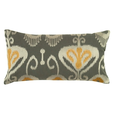 Rizzy Home ikat with flourishes11" x 21"Cotton decorative filled pillow
