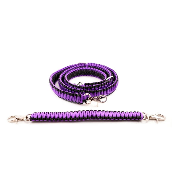 Wilbur's Finest Firefighter EMS Police Radio Strap 60" Paracord with 13" Stabilizer Strap Purple