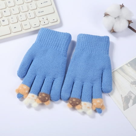 

Qazqa Children Gloves Winter Five Finger Boys Wool Thickened Primary And Secondary School Girls Boys Finger Warm Cold Gloves