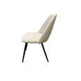 thumbnail image 2 of Austin Contemporary White Linen Upholstered Metal Dining Chair, 2 of 6