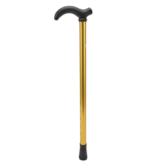 Walking Stick, Adjustable Folding Cane Portable Lightweight Aluminum Cane, Foldable Walking Stick for Men Women Elderly[Gold]