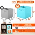thumbnail image 2 of PinkSheep Collapsible Fabric Cube Storage Bins, Foldable Storage Cubes Organizer Bins Basket(13" x 13"), Multicolor, 6 Pack, 2 of 8