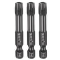 thumbnail image 1 of Uxcell 3pcs T40 Torx Destornillador Bit 1/4" Hex Shank 50mm/2" Longitud Acero S3 Magnético a Prueba de Manipulación Cabeza Estrella de 6 Puntos Bits de Destornillador Hex, Negro, 1 of 7