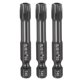 thumbnail image 1 of Uxcell 3pcs T40 Torx Destornillador Bit 1/4" Hex Shank 50mm/2" Longitud Acero S3 Magnético a Prueba de Manipulación Cabeza Estrella de 6 Puntos Bits de Destornillador Hex, Negro, 1 of 7