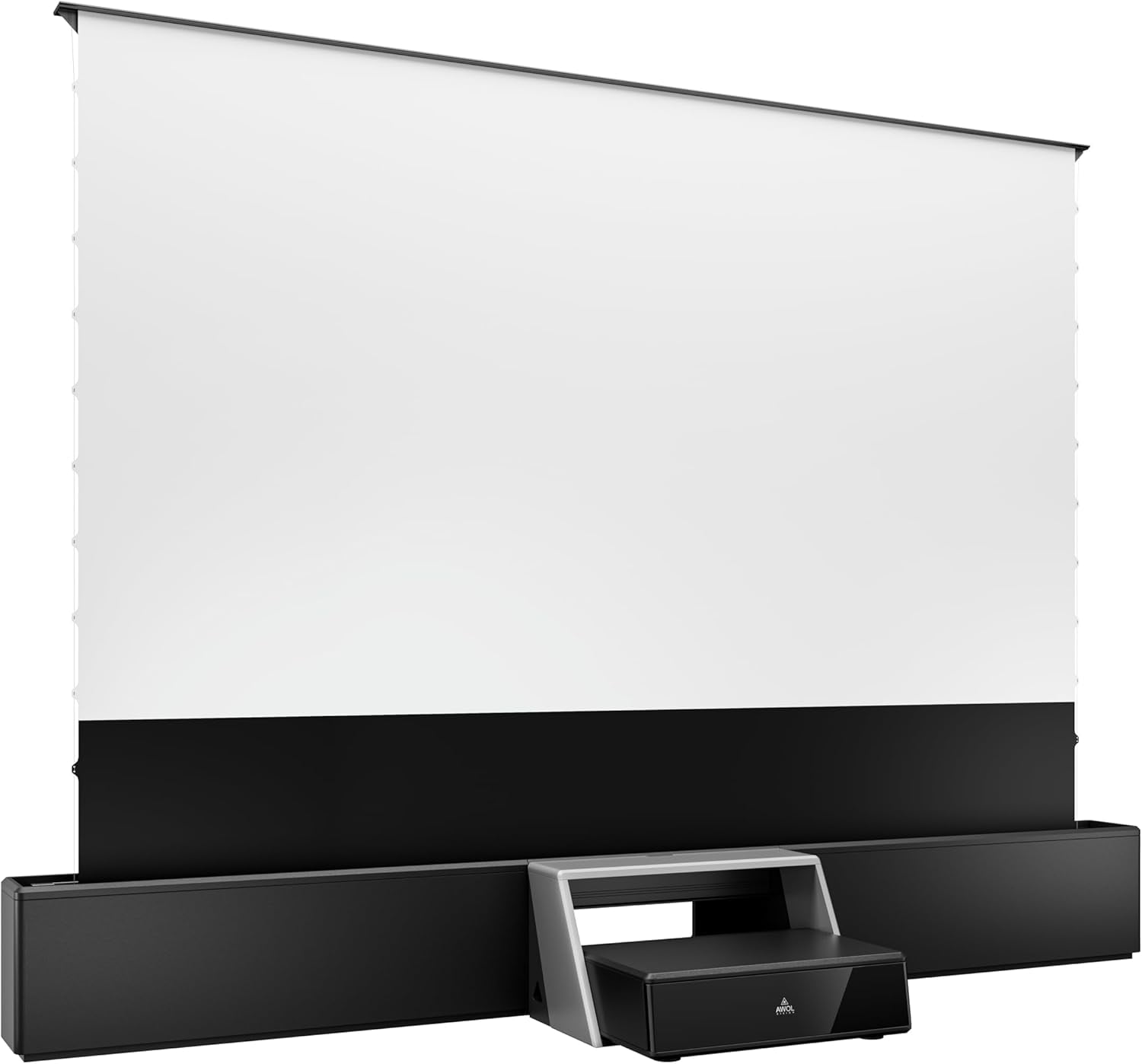 AWOL Vision RGB Glow Station 120" UST Projector Stand with RGB Lighting, Remote, Cable Management & 4-Outlet Power
