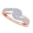 thumbnail image 2 of AFFY 0.05CT Natural Round Diamond Swirl Promise Ring for Women 14K Rose Gold over Silver-10, 2 of 5